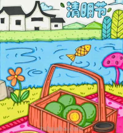77张清明节主题画+清明节手抄报合集，建议收藏 - 图画吧TUHUABA