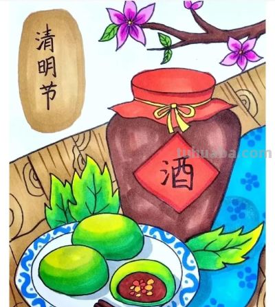 77张清明节主题画+清明节手抄报合集，建议收藏 - 图画吧TUHUABA