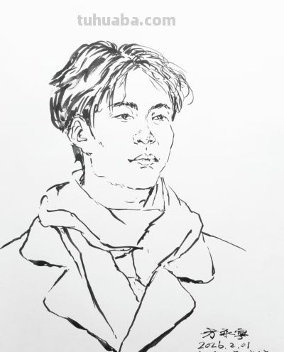 方永宁人物素描作品欣赏 - 图画吧TUHUABA
