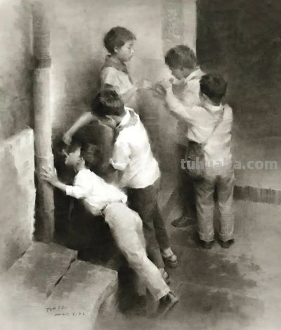 姚治的素描作品，营造出如诗如梦的朦胧氛围 - 图画吧TUHUABA