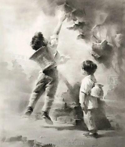 姚治的素描作品，营造出如诗如梦的朦胧氛围 - 图画吧TUHUABA