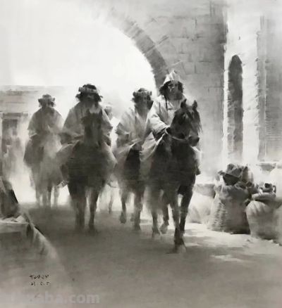 姚治的素描作品，营造出如诗如梦的朦胧氛围 - 图画吧TUHUABA