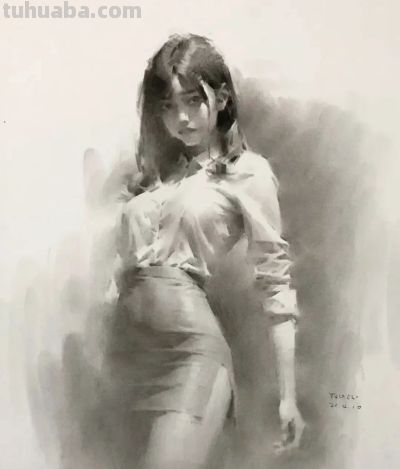 姚治的素描作品，营造出如诗如梦的朦胧氛围 - 图画吧TUHUABA