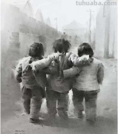 姚治的素描作品，营造出如诗如梦的朦胧氛围 - 图画吧TUHUABA