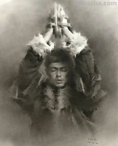 姚治的素描作品，营造出如诗如梦的朦胧氛围 - 图画吧TUHUABA