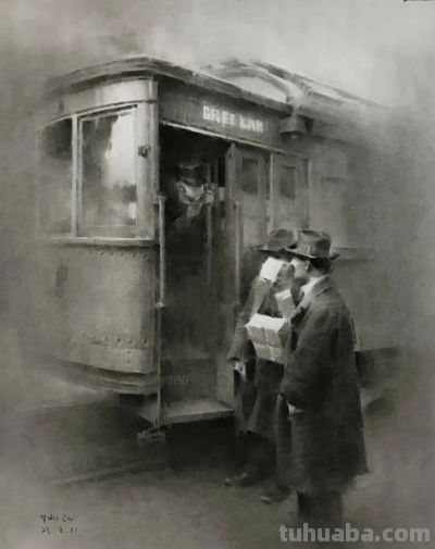 姚治的素描作品，营造出如诗如梦的朦胧氛围 - 图画吧TUHUABA