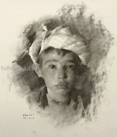 姚治的素描作品，营造出如诗如梦的朦胧氛围 - 图画吧TUHUABA