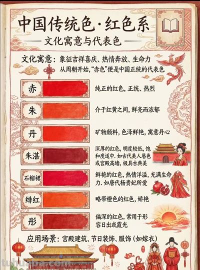 中国传统色彩科普图解 - 图画吧TUHUABA