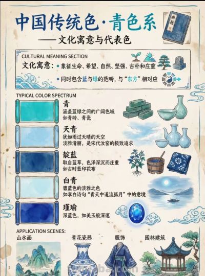 中国传统色彩科普图解 - 图画吧TUHUABA