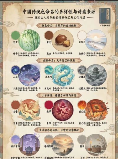 中国传统色彩科普图解 - 图画吧TUHUABA