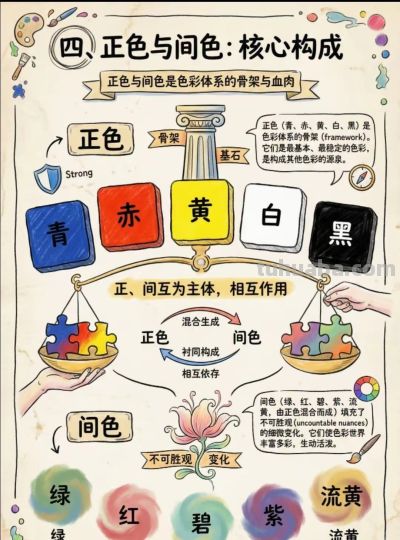 中国传统色彩科普图解 - 图画吧TUHUABA