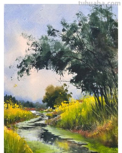 国内水彩大师笔下四季光影，极致浪漫绝美，张张触动人心！附教程 - 图画吧TUHUABA
