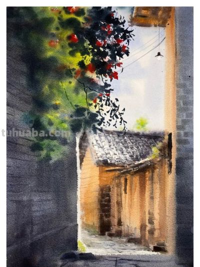 国内水彩大师笔下四季光影，极致浪漫绝美，张张触动人心！附教程 - 图画吧TUHUABA