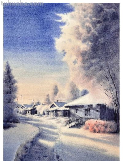 国内水彩大师笔下四季光影，极致浪漫绝美，张张触动人心！附教程 - 图画吧TUHUABA