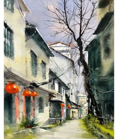 国内水彩大师笔下四季光影，极致浪漫绝美，张张触动人心！附教程 - 图画吧TUHUABA