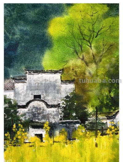 国内水彩大师笔下四季光影，极致浪漫绝美，张张触动人心！附教程 - 图画吧TUHUABA