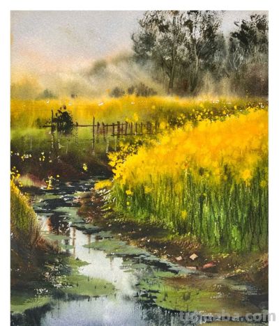 国内水彩大师笔下四季光影，极致浪漫绝美，张张触动人心！附教程 - 图画吧TUHUABA