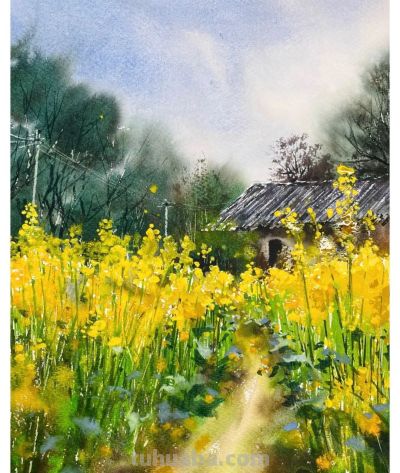 国内水彩大师笔下四季光影，极致浪漫绝美，张张触动人心！附教程 - 图画吧TUHUABA