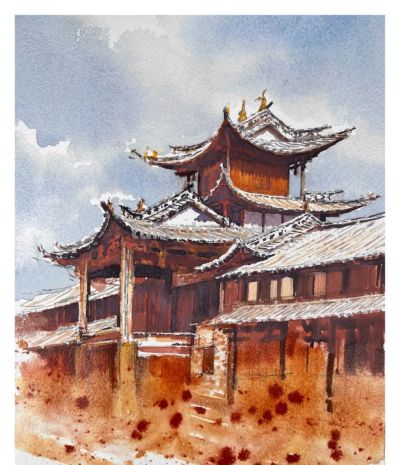 国内水彩大师笔下四季光影，极致浪漫绝美，张张触动人心！附教程 - 图画吧TUHUABA