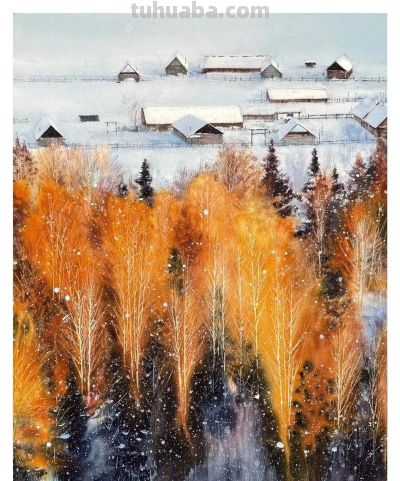 国内水彩大师笔下四季光影，极致浪漫绝美，张张触动人心！附教程 - 图画吧TUHUABA