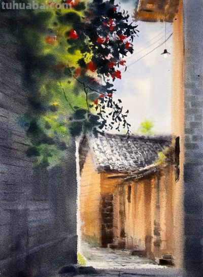 国内水彩大师笔下四季光影，极致浪漫绝美，张张触动人心！附教程 - 图画吧TUHUABA