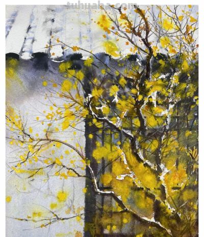 国内水彩大师笔下四季光影，极致浪漫绝美，张张触动人心！附教程 - 图画吧TUHUABA