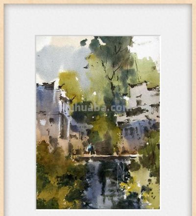 每日一画 | 溪桥浸翠涵烟霭，村舍笼幽入画屏 ——乡间行·写意水彩 - 今日头条