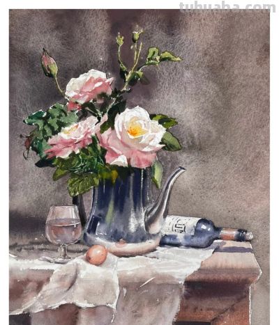 国内水彩大师笔下四季光影，极致浪漫绝美，张张触动人心！附教程 - 图画吧TUHUABA