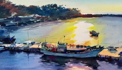 光感十足的自然水彩风景画派，令人赞叹不已！ - 图画吧TUHUABA