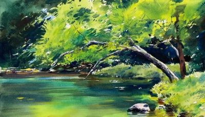 光感十足的自然水彩风景画派，令人赞叹不已！ - 图画吧TUHUABA