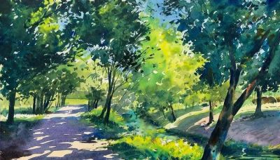 光感十足的自然水彩风景画派，令人赞叹不已！ - 图画吧TUHUABA