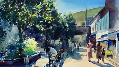 光感十足的自然水彩风景画派，令人赞叹不已！ - 图画吧TUHUABA