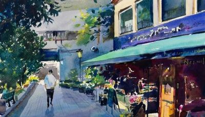 光感十足的自然水彩风景画派，令人赞叹不已！ - 图画吧TUHUABA