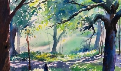 光感十足的自然水彩风景画派，令人赞叹不已！ - 图画吧TUHUABA