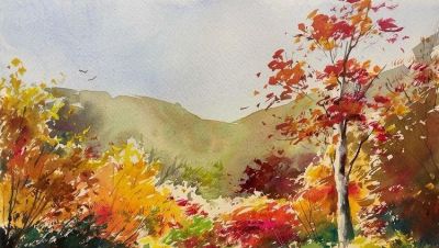 光感十足的自然水彩风景画派，令人赞叹不已！ - 图画吧TUHUABA