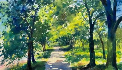 光感十足的自然水彩风景画派，令人赞叹不已！ - 图画吧TUHUABA