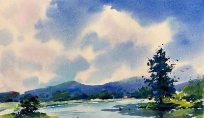 光感十足的自然水彩风景画派，令人赞叹不已！ - 图画吧TUHUABA