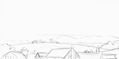 绝美，乡村的田间风景也太美了吧！教你画一幅！ - 图画吧TUHUABA