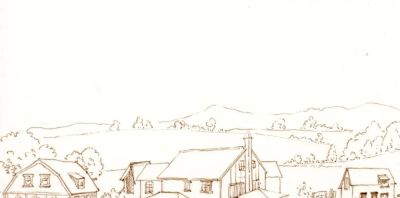 绝美，乡村的田间风景也太美了吧！教你画一幅！ - 图画吧TUHUABA