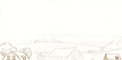 绝美，乡村的田间风景也太美了吧！教你画一幅！ - 图画吧TUHUABA