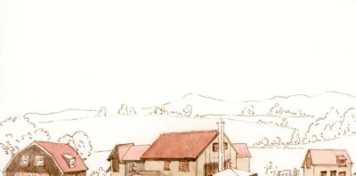 绝美，乡村的田间风景也太美了吧！教你画一幅！ - 图画吧TUHUABA