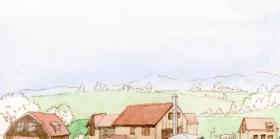 绝美，乡村的田间风景也太美了吧！教你画一幅！ - 图画吧TUHUABA