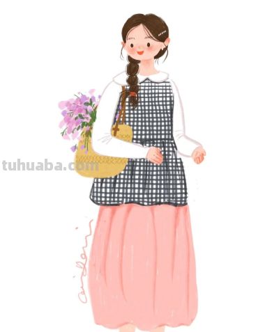 治愈系插画：少女们的生活小碎片，被水彩画得软乎乎的 - 图画吧TUHUABA