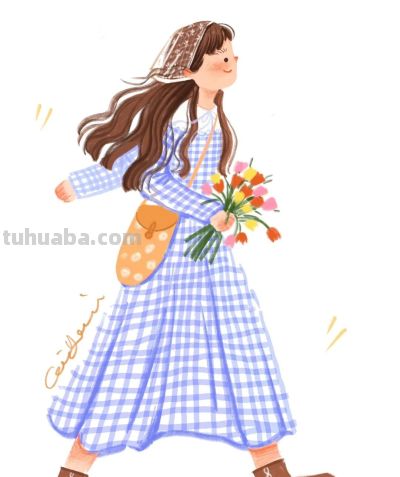 治愈系插画：少女们的生活小碎片，被水彩画得软乎乎的 - 图画吧TUHUABA