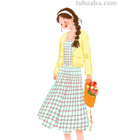 治愈系插画：少女们的生活小碎片，被水彩画得软乎乎的 - 图画吧TUHUABA