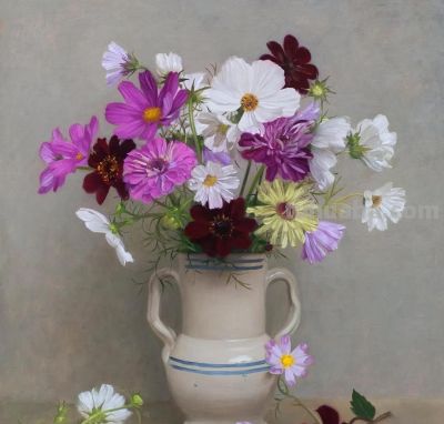 静物花卉油画，英国当代画家Henrietta Abel Smith - 图画吧TUHUABA