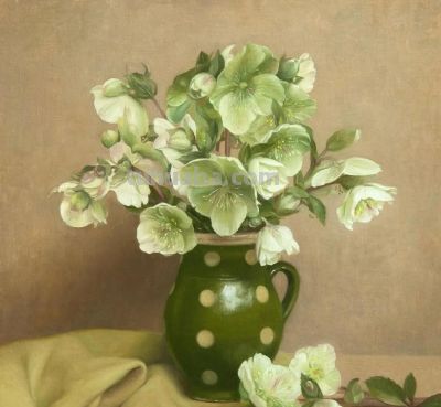 静物花卉油画，英国当代画家Henrietta Abel Smith - 图画吧TUHUABA