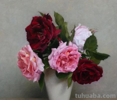 静物花卉油画，英国当代画家Henrietta Abel Smith - 图画吧TUHUABA