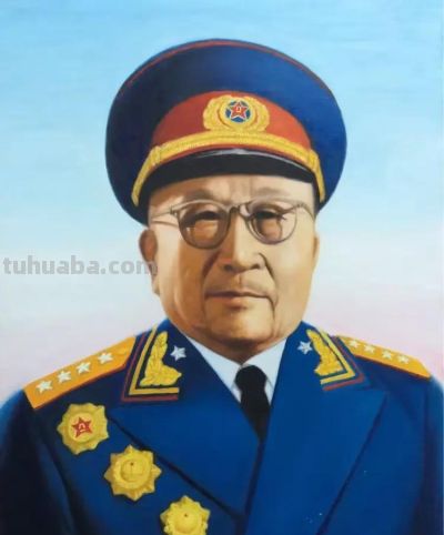 开国元勋油画肖像 （布面油画80x60cm） 刘仁庆作品赏析 - 图画吧TUHUABA