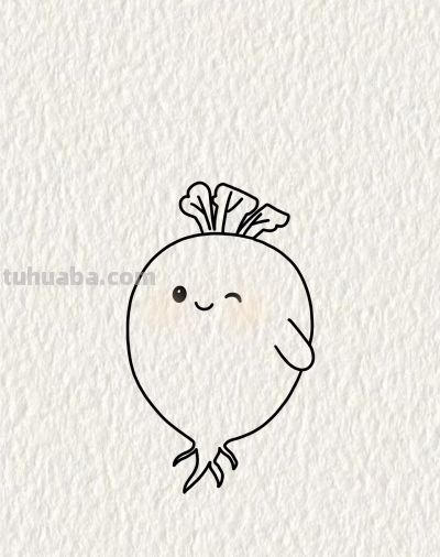 萝卜扛锄乐 头戴小帽萌 儿童简笔画丨画个简笔画分享 - 图画吧TUHUABA